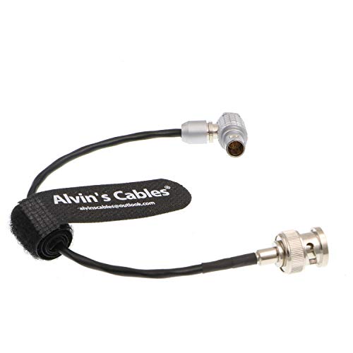 Alvin's Cables Red Komodo Timecode Cable BNC Male to EXT 9 Pin Male Right Angle Time Code Cable for Sound Devices ZAXCOM Right angle 9 Pin