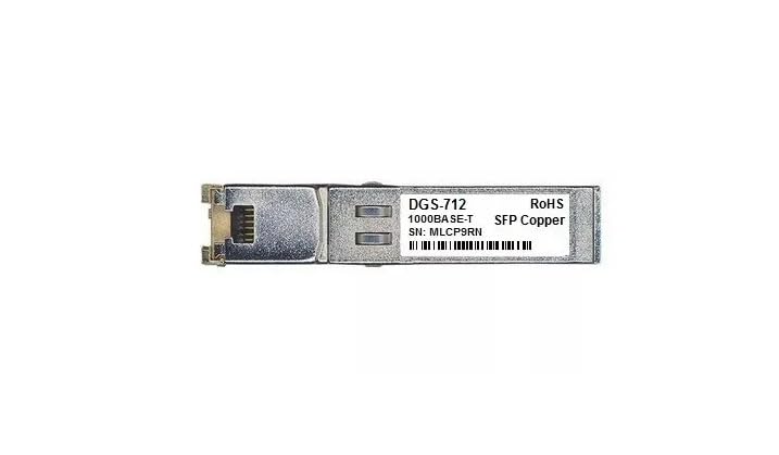 D-Link 1-Port Gigabit 1000Base-T Copper SFP Transceiver - (DGS-712)