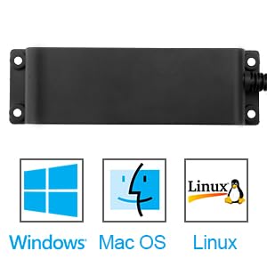 USB Hub with Long Extension Cable, 4-Port USB 3.0 & 2.0 Splitter | Mountable USB Port Extender with 3.3FT Cord, Under Desk or Wall Mount for PC & Laptop