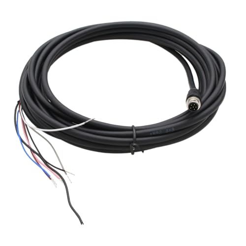 M8 Power I/O Open Cable for Basler Camera ace 2 V, Boost R, Racer 2 S, Vision System Sensor Industrial Automation Control, 6-pin A Coding, Shielded, 2m M8 6 pin male to open