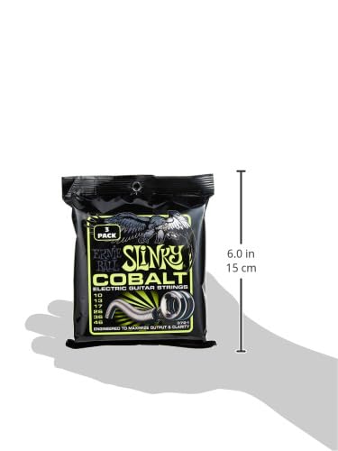 Ernie Ball Regular Slinky Cobalt Electric Guitar Strings 3-pack, 10-46 Gauge (P03721) Regular (10-46)