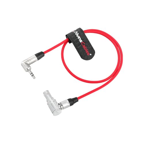 Alvin's Cables Ultra Soft Timecode Cable for RED Komodo, RED V-Raptor 8K Camera, Tentacle Sync 3.5mm TRS to EXT 9 Pin Male Cable 45CM| 18inches RA 3.5mm to RA 9 pin 45cm/18in Ultra Soft