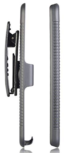 Case with Clip for iPod Touch 7/6/5, Nakedcellphone Black Ribbed Hard Cover and Belt Hip Holster Holder Combo with Stand for Apple iPod Touch 7th 6th 5th Generation