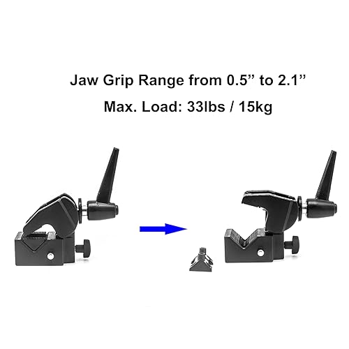 PHOCUS Super Clamp with Standard 5/8" Stud, Ratchet Handle