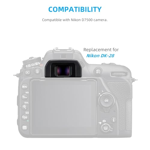 2 Pack Camera Eyecup Viewfinder Protector Eyepiece for Nikon D7500 DK-28