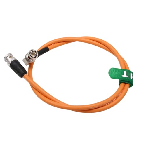 12G SDI 4K 60p Cable for Sony Venice FX9 Alexa 35 Komodo Camera Teradek Transvideo Blackmagic SmallHD Atomos Monitor, 90-Degree to Straight BNC 50cm Orange