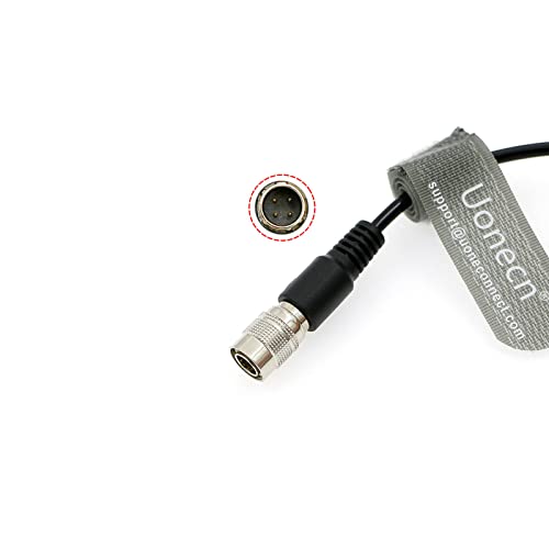 Sound Devices Spring Cable Right Angle DC to 4 pin Hirose Male Power Cable for Zoom F8 for 688 644 633 Blackmagic Cinema Camera 4k Coiled Hirose 4pin to Right-angle DC