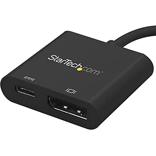 StarTech.com USB C to DisplayPort Adapter with Power Delivery - 4K 60Hz HBR2 - USB Type-C to DP 1.2 Monitor Video Converter w/ Charging - 60W PD Pass-Through - Thunderbolt 3 Compatible (CDP2DPUCP)