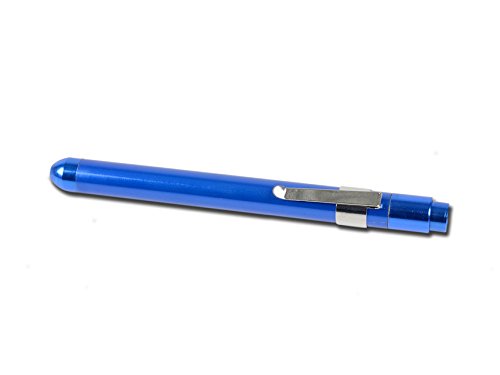 Gima - Delta Professional Blue LED Pen Light with Tongue Depressors Holder (Tongue Depressors Not Included) Supplied in Aluminium Box With tongue depressor holder