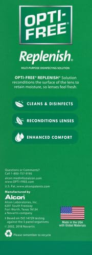 Opti-Free Replenish Multi-Purpose Disinfecting Solution With Lens Case, 10 Fl Oz 10 Fl Oz (Pack of 1)