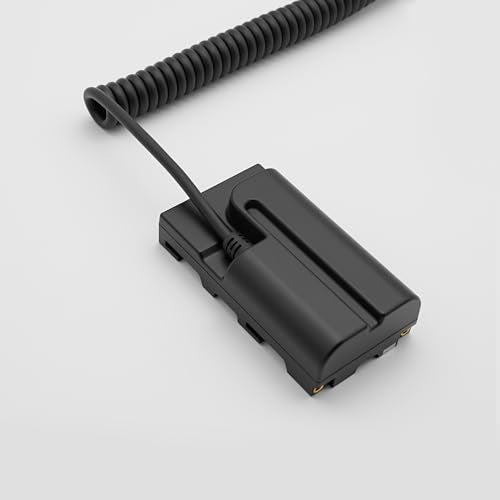 USB-C PD to NP-F550 Dummy Battery Coiled Power Cable, Fully Decoded Type C PD Adapter Suitable for Sony NP-F550/F570/F770/F970, Atomos Ninja V Shinobi Shogun 7, DSLR Camera & LED Light, 39"