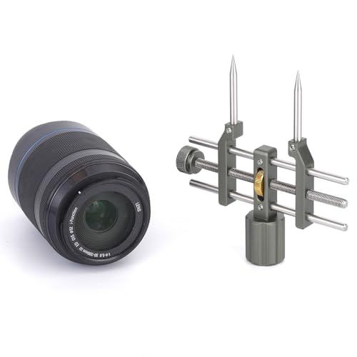 Universal Camera Lens Repair Tool Kit, Adjustable Spanner Wrench Filter Ring Removal Tool with Pointed & Flat Screwdriver Tips Stainless Steel
