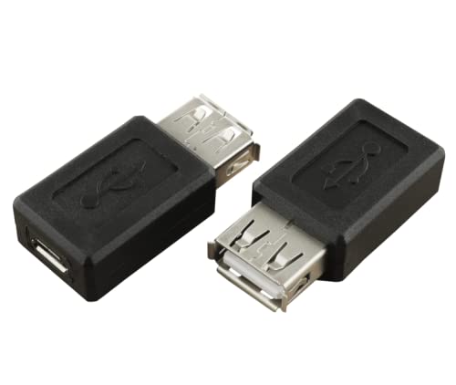 USB A Female to USB Micro Female Adapter SJZBIN 4PCS USB 2.0 A Female to Micro USB B 5-Pin Female Plug Socket Converters Connector