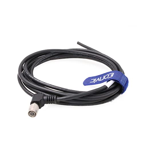6 Pin Hirose Female Right Angle to Open End HR10A-7P-6S Power I/O Cable for Basler Sony AVT GIGE CCD Cameras,High Flex Twisted 1M/3.3ft