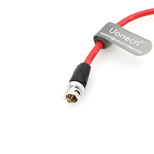 Uonecn 12G SDI Cable BNC Male to BNC Male Coaxial Video Cable, 75 Ohm 4K Ultra HD SDI Cable with OFC Shielding for Professional Video Camera, Broadcast Equipment, Red 3.3FT/1M