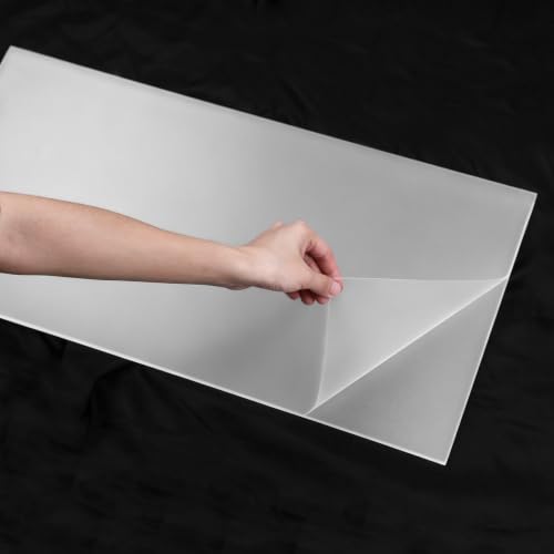 4 Pieces 11.8" x 23.6" x 0.08" Plastic LED Light Diffuser Board Sheets 11.8" x 23.6" x 0.08" White
