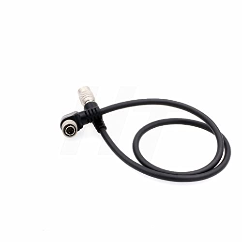 Power Cable Hirose 4 Pin for WISYCOM MCR54 Sound Devices 688 MixPre Zaxcom Zoom F8 Recorder Mixer 50 cm, Right Angle to Straight