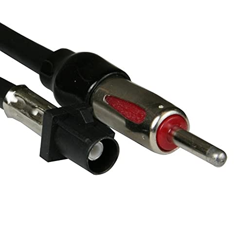 Metra 99-3014G Chevy Silverado and Sierra 2014-UP Single DIN/Double DIN (Black) & 40-EU10 Antenna to Radio Adapter Cable for Select 2002-Up BMW/Volkswagen Vehicles,Black DIN + Cable Standard Packaging