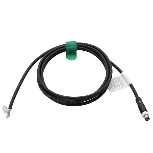 M8 8-pin Power Input Output Data Cable for Cognex Area Scan CIC, Lucid Vision Triton Atlas10, Industrial Camera GigE, Male A Coding, Shielded, 10m M8 8 pin male to open