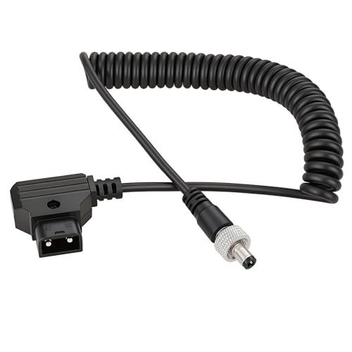 D-Tap to Decimator MD-HX and DMON Barrel Power Cable for Camera Motion Research Coiled cable Straight DC
