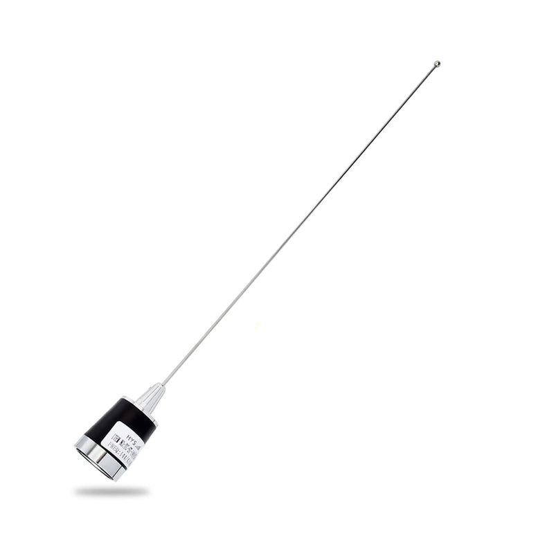 HYS Dual Band NMO Antenna, 21Inches 2.15dBi 144/430MHz 100Watt Whip for Yaesu Motorola ICOM Kenwood Mobile Radios Transceiver silver