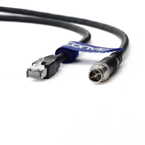 M12 X-Code Ethernet TAIYO High-Flex Cognex Camera Network Cables 5M Black
