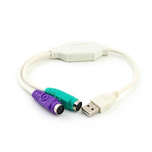 axGear USB Male to Dual PS/2 PS2 Female Cable Mouse Keyboard Adapter Converter