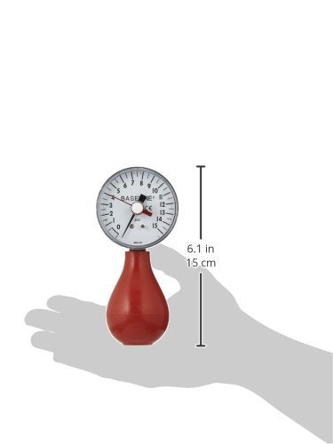 Baseline 12-0293 Dynamometer, Pneumatic Squeeze Bulb with Reset, 15 PSI Capacity