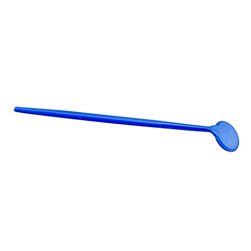 MIKE Plastic Dental Examination Mirrors 100pcs (Blue)