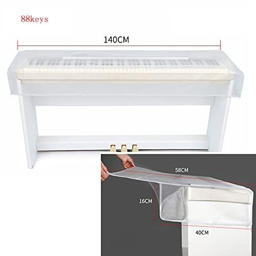 OriGlam Piano Keyboard Dust Cover, Transparent, Waterproof, Fits 61/76/88 Keys