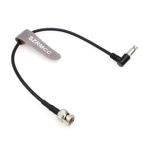 SZRMCC High Density HD Right Angle Micro BNC Q4 to Standard BNC 75 Ohm UHD 4K Video Coaxial Cable for Blackmagic Video Assist 5″ 12G-SDI HDR Monitor (15cm) 15cm