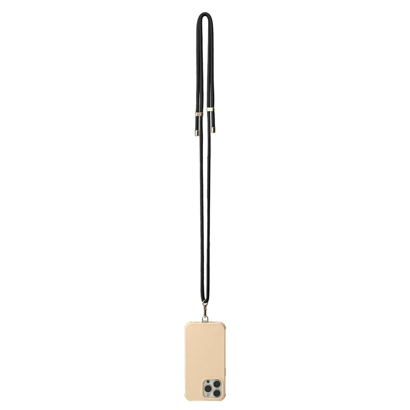 CASETiFY Rope Phone Strap with Card - Black (Gold)