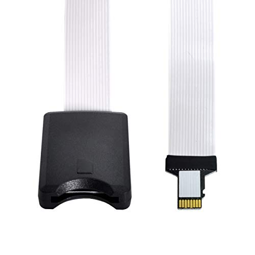 cablecc Micro-SD TF Memory Card Kit Male to SD Female Extension Soft Flat FPC Cable Extender 25cm
