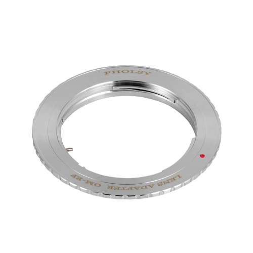 PHOLSY Lens Adapter Compatible with Olympus OM Lens to Canon EF Camera Olympus OM to Canon EOS