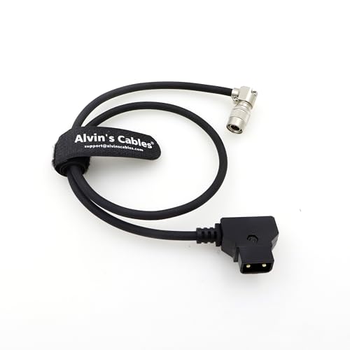 Alvin’s Cables Rotatable Right Angle Hirose 4 Pin Male to D-tap Power Cable for Sound Devices 688 644 633 MixPre-10 ii, Zoom F4 F8 F8N Recorder 50cm/19.7in Rotatable 4 Pin 19.7in