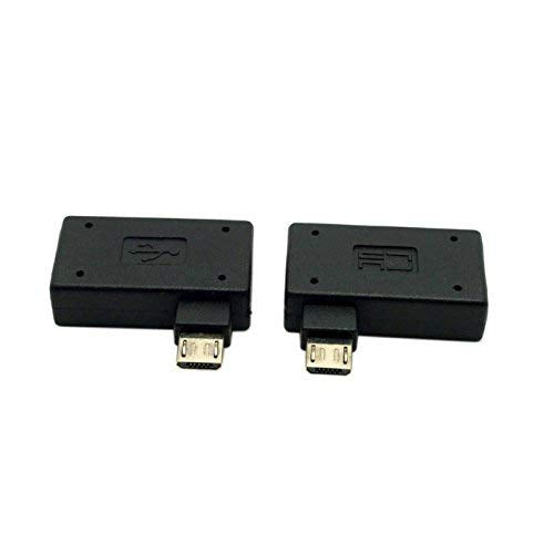 CY Micro OTG Adapter 2 Pack USB 2.0 Micro USB Male to USB Female OTG Adapter 1piece left+1piece right