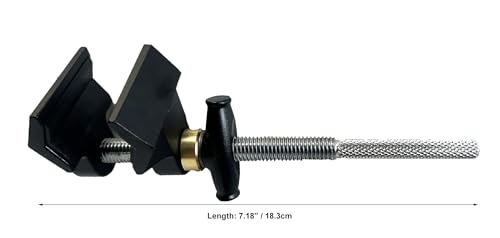 7" Mini End Jaw Vise Grip,Steel Shaft End Pipe Clamp with Adjustable Aluminum Jaws,Rubber Pads for C Stand,Video Light,Soft box,Ball Head,Magic Arm Photography Accessories