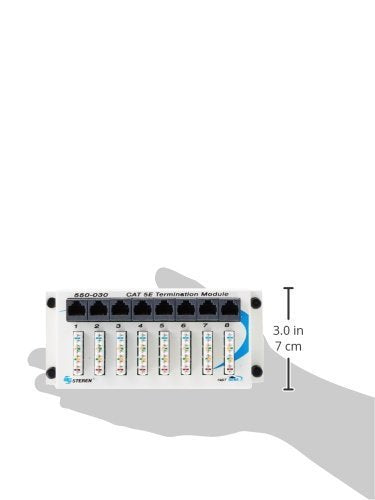 Steren 8 Port Network Hub - FastHome Cat 5E Termination Data Hub Module - High-Speed Network Connector for Home & Office