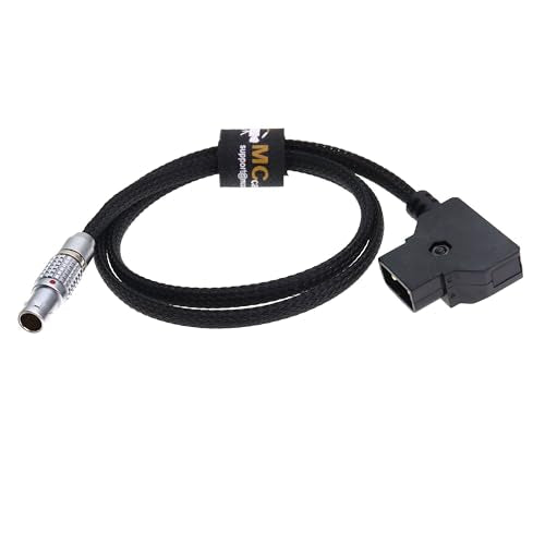 Flexible 2 Pin Male to D-tap Power Cable for Teradek, SmallHD Monitor, Vaxis 30cm|12inches Braided Wire Straight 2 pin, 12 inches