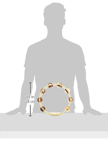 LP Accent 10" Single Row Wood Tambourine with Copper Jingles LP381-C