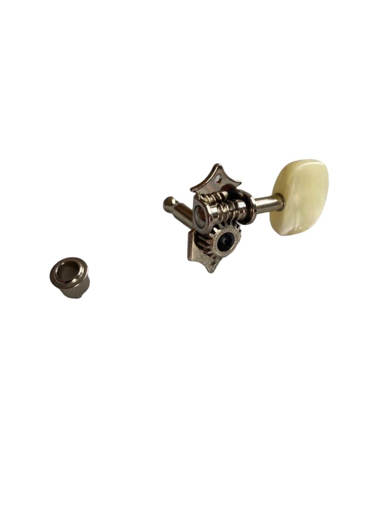[AUSTRALIA] - 2R/2L Violin Bass Tuning Pegs Machine Heads with White Buttons Handles, VBTP-100 
