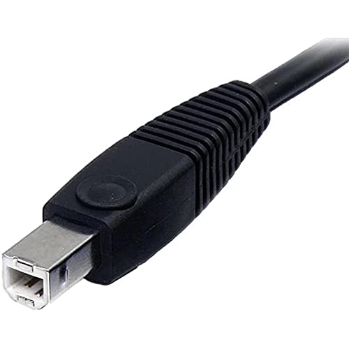 StarTech.com 6ft 4-in-1 USB DisplayPort KVM Switch Cable w/Audio & Microphone (DP4N1USB6),Black | Latching DisplayPort, Single bundled cable for keyboard video mouse, Gold plated connectors, Molded strain relief