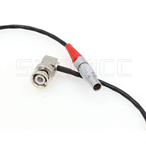 SZRMCC 5 Pin to BNC Timecode Sync Cable for ARRI Alexa Mini Camera Ambient Lockit UMC-4 Sound Devices 664 633 (Right Angle BNC) Straight 5Pin