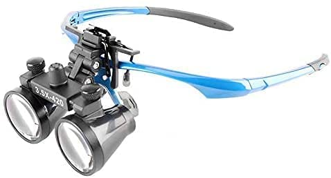 BONEW Surgical Magnifying Glass Magnifier Magnifier 3.5X Binoculars Clip for All Glasses with Storage Box