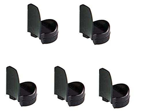 Pack of 5 Soft Silicone Clarinet Oboe Thumb Rest Cushion Thumb Protector for Woodwind Instrument (Black) Black