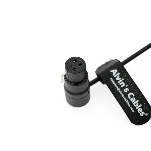 Alvin's Cables Rotatable Low-Profile XLR 3 Pin Male to Female Cable Original Connector Balanced Microphone Audio Cord 18 inches