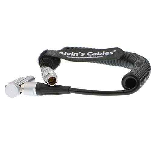 Alvin's Cables 5 Pin Timecode Coiled Cable for ARRI Alexa Sound Devices ZAXCOM DENECKE XL-LL Right Angle 5pin