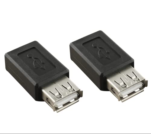 USB A Female to USB Micro Female Adapter SJZBIN 4PCS USB 2.0 A Female to Micro USB B 5-Pin Female Plug Socket Converters Connector