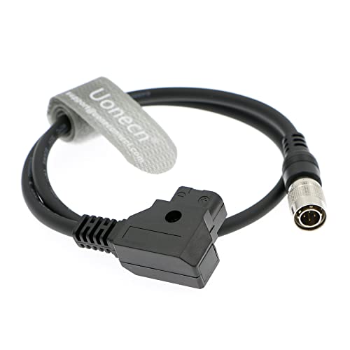 Uonecn D-Tap to Hirose 4 Pin Power Cable, 4pin Male Cable for Sound Devices 633 688, Zoom F8 Series Audio Recorder, Anton Bauer Battery, 17.7in/45cm