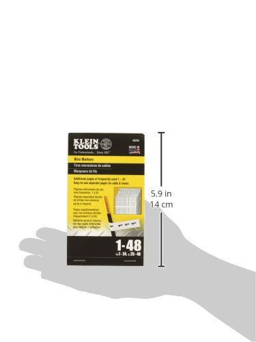 Klein Tools 56250 Wire Marker Book, 1-48